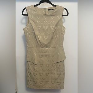 Beige jacquard dress